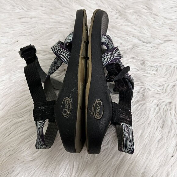 Chaco Women’s Sandals ZX2 Yampa Pixel Weave Slingback Toe-Loop J103426 Sz 6 Blue - Picture 9 of 12